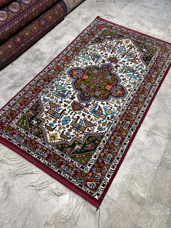 فرش قشقایی کد QQ200130-EL112 – ابعاد 200 در 1.3 متر