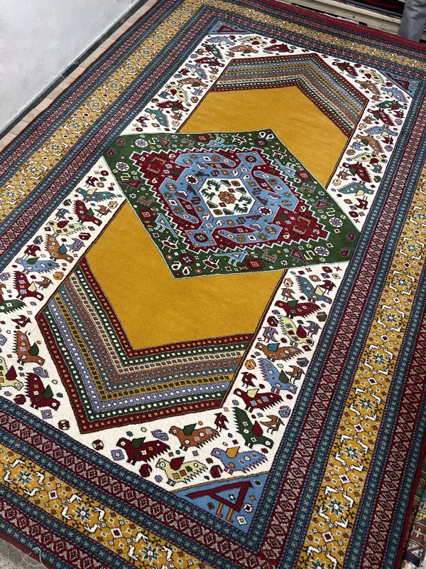 فرش دستباف قشقایی طرح 123 سایز ۲×۳ متر