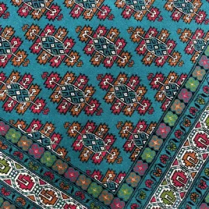 فرش دستباف ترکمنی قفسه گل