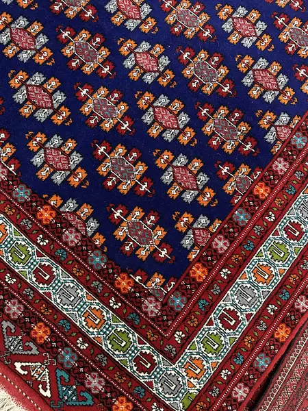 فرش دستباف ترکمنی قفسه گل